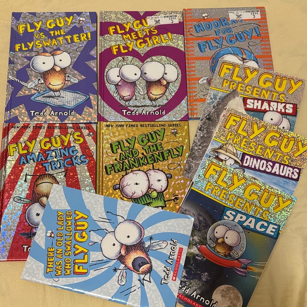 Fly Guy Book Bundle Tedd Arnold Books Lot of 9 Elementary Level Early Readers